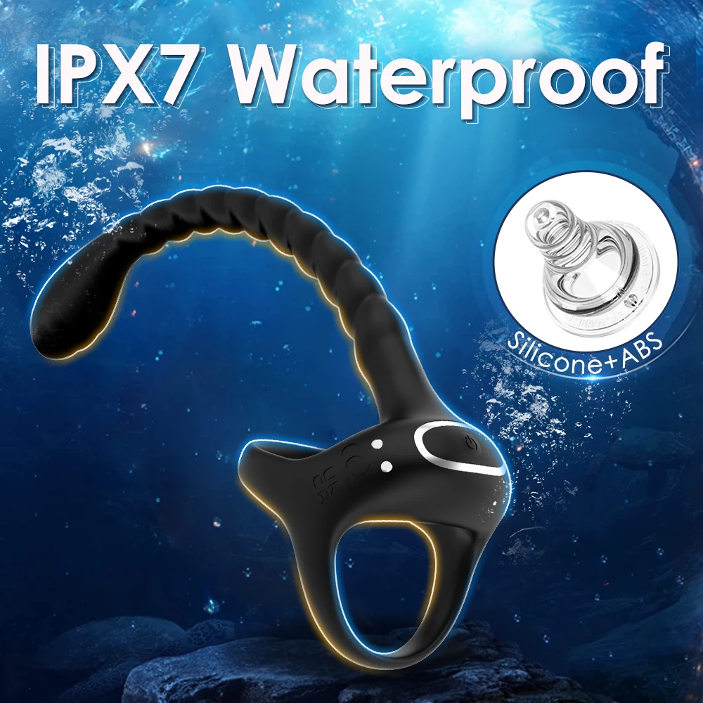 Bluetooth Prostate Massage Testis Vibrator Anal Butt Plug Delay Ejaculate Penis Ring Cocking APP Remote Control Sex Toy for Men Sex Toys For Men cb5feb1b7314637725a2e7: A with APP|B with remote