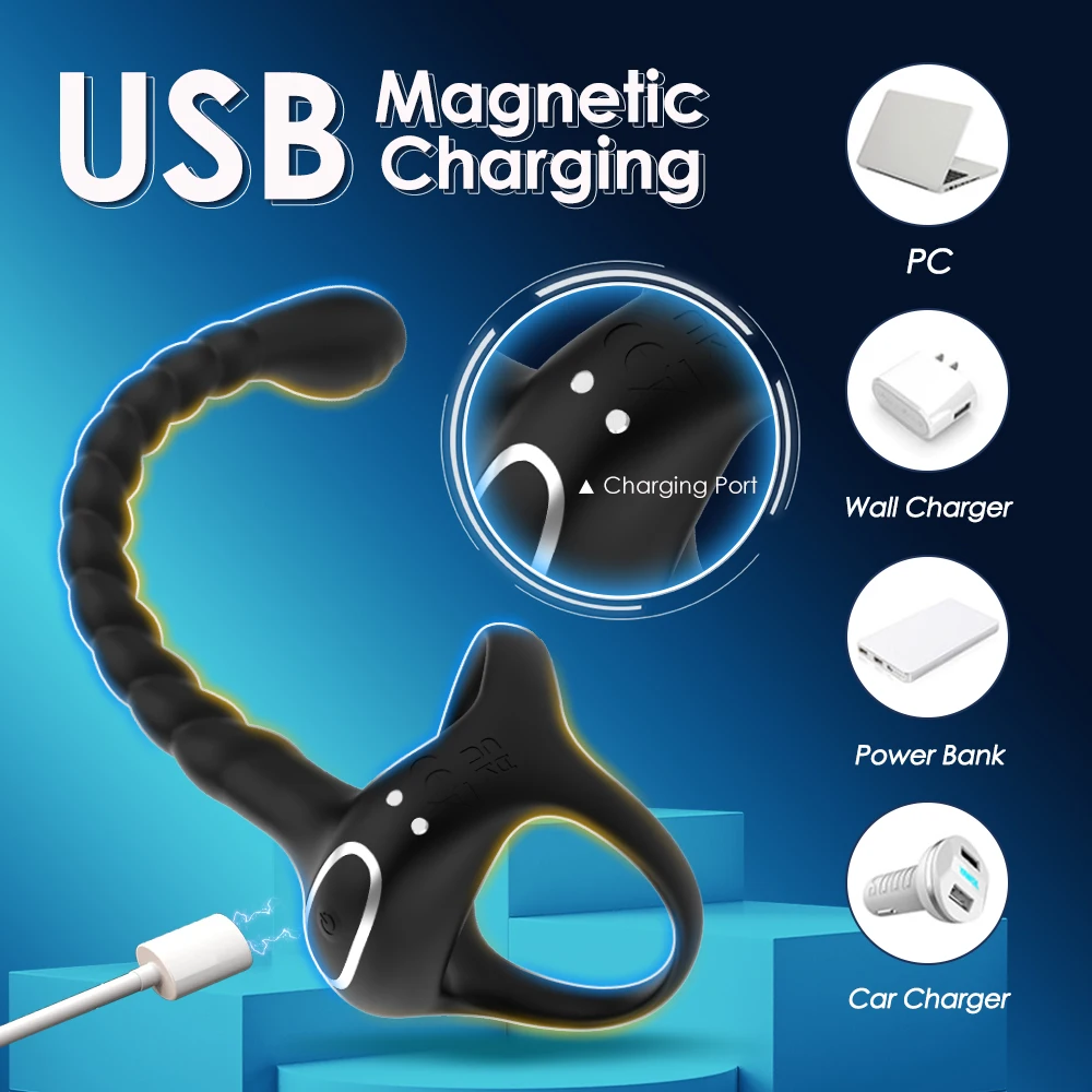 Bluetooth Prostate Massage Testis Vibrator Anal Butt Plug Delay Ejaculate Penis Ring Cocking APP Remote Control Sex Toy for Men Sex Toys For Men cb5feb1b7314637725a2e7: A with APP|B with remote