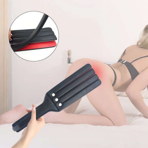 Bondage PU Leather Spanking Paddle Flirt Fetish Slave Flogger Whip Sex Toys Adult Couples Valentine’s Day Game Bondage Gear Bondage PU Leather Spanking Paddle Flirt Fetish Slave Flogger Whip Sex Toys Adult Couples Valentine’s Day Game Bondage Gear cb5feb1b7314637725a2e7: Black