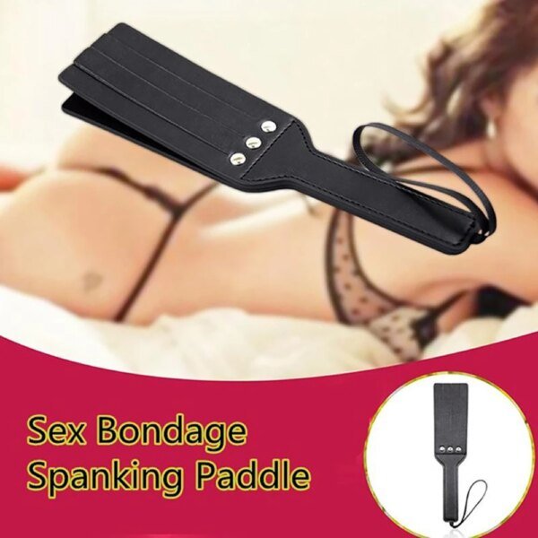 Bondage PU Leather Spanking Paddle Flirt Fetish Slave Flogger Whip Sex Toys Adult Couples Valentine’s Day Game Bondage Gear Bondage PU Leather Spanking Paddle Flirt Fetish Slave Flogger Whip Sex Toys Adult Couples Valentine’s Day Game Bondage Gear cb5feb1b7314637725a2e7: Black