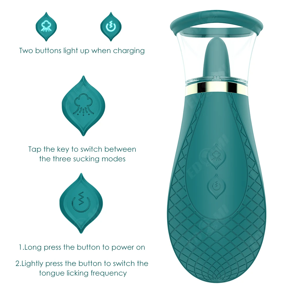 Clitoral Sucking Vibrator with 9 Lick and 3 Suction Mode Sex Toys for Women Quick Orgasm Clit Tongue Stimulator Nipples Massager Sex Toys For Women cb5feb1b7314637725a2e7: Green|Pink