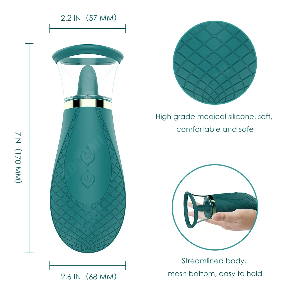 Clitoral Sucking Vibrator with 9 Lick and 3 Suction Mode Sex Toys for Women Quick Orgasm Clit Tongue Stimulator Nipples Massager Sex Toys For Women cb5feb1b7314637725a2e7: Green|Pink