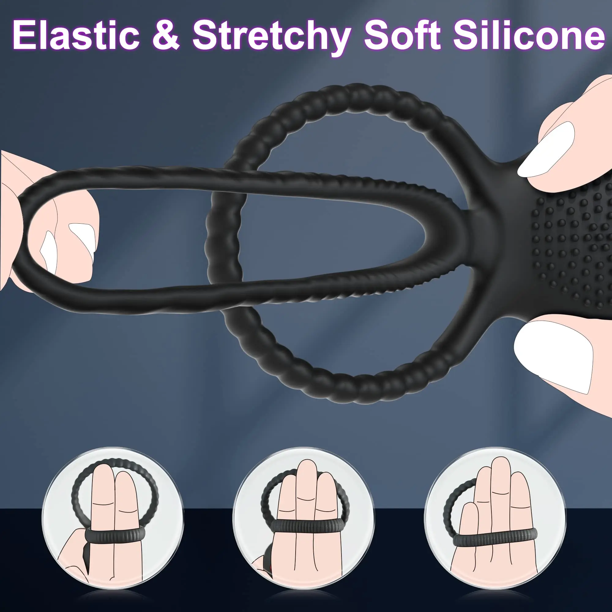 Cock Ring for Men Remote Control Rabbit Dual Vibrating Penis Rings for Ejaculation Delay Testis Stimulation Sex Toy for Couples Sex Toys For Men Sexually Suggestive: No