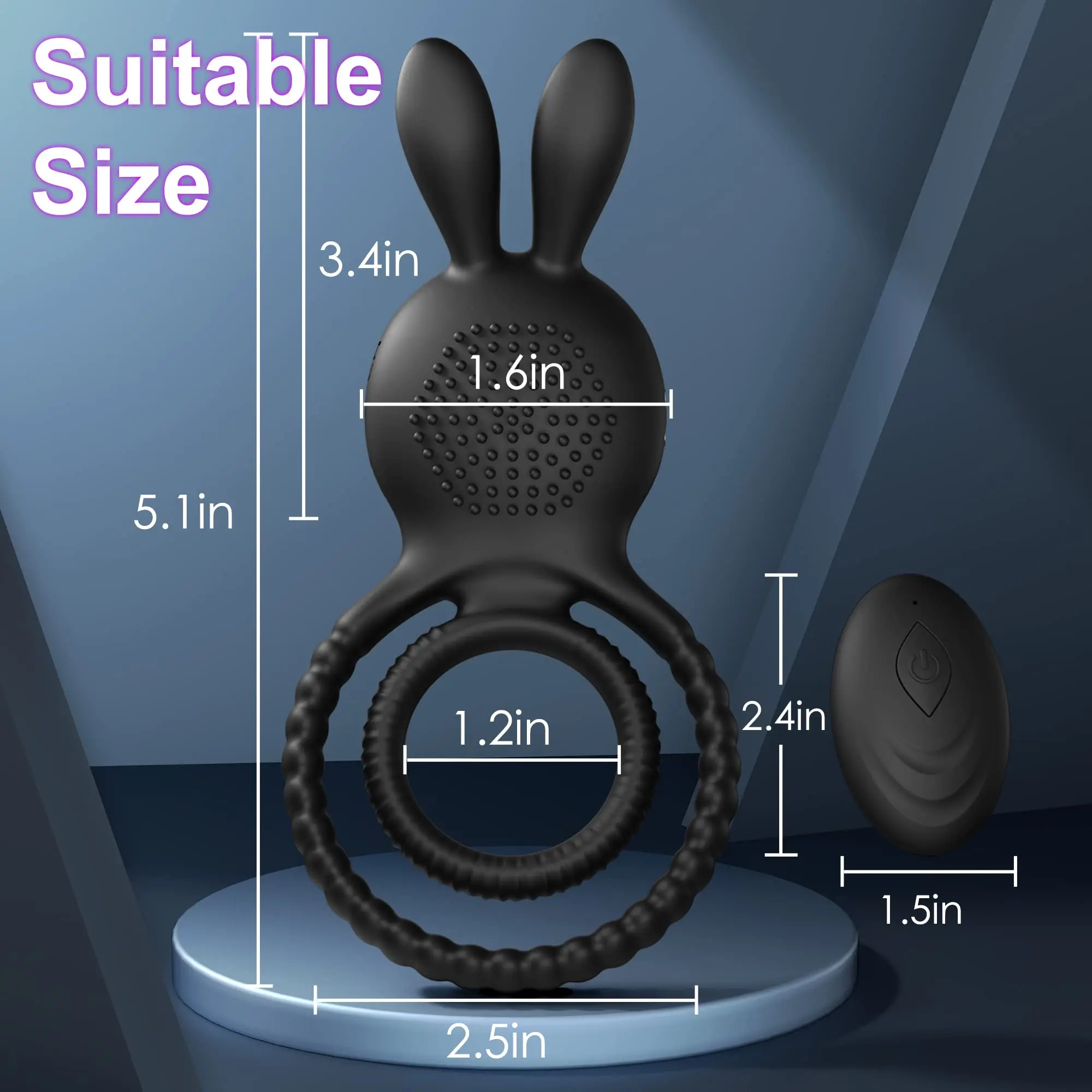 Cock Ring for Men Remote Control Rabbit Dual Vibrating Penis Rings for Ejaculation Delay Testis Stimulation Sex Toy for Couples Sex Toys For Men Sexually Suggestive: No