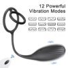 Cock Ring with Prostate Stimulator Vibrating Egg Sex Toys for Couples Vibrator for Men Gay Prostate Massager Wireless Remote Vibrators cb5feb1b7314637725a2e7: AP51-YK-BK|AP51-YK-BK-BOX