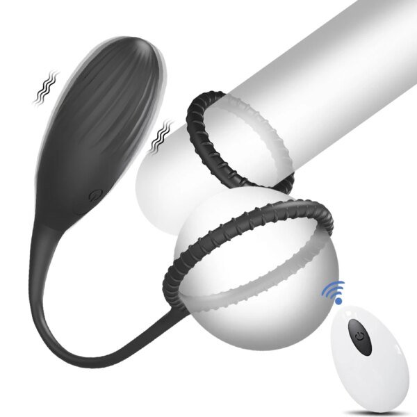 Cock Ring with Prostate Stimulator Vibrating Egg Sex Toys for Couples Vibrator for Men Gay Prostate Massager Wireless Remote Vibrators cb5feb1b7314637725a2e7: AP51-YK-BK|AP51-YK-BK-BOX