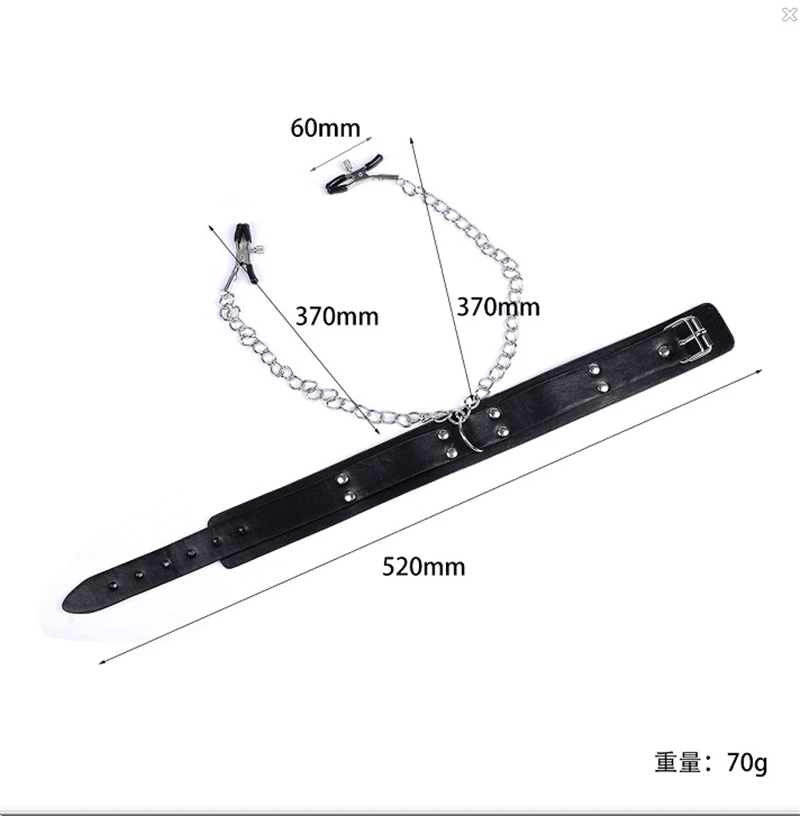 Cool Punk Choker Leather Neck Collar Nipple Clamp Breast Clip Chain Couples SM Sex Toys For Women 18 Adult Games Erotic Products Sex Games 1ef722433d607dd9d2b8b7: China