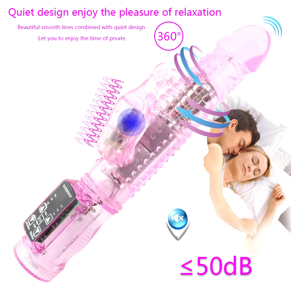 Dildo Rabbit Vibrator Masturbator G Spot 12 Speeds Vibration Dual Motor Massager Clitoris Rotation Stimulator Female Sex Toy Sex Toys For Women cb5feb1b7314637725a2e7: Pink|Pink with Box|Purple|Purple with Box