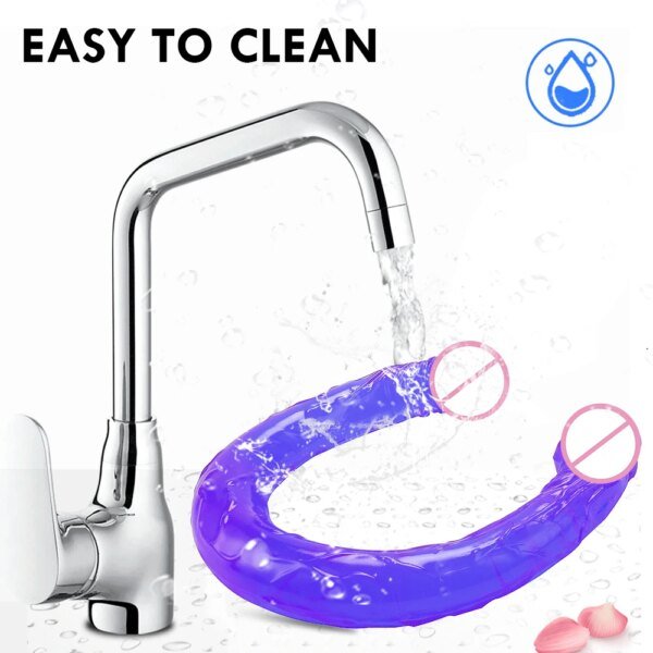 Double Dildo Flexible Soft Cock G-spot Toys Anal Plug Sex Toys for Women Gay Lesbian Vagina Double Ended Dong Artificial Penis Sex Toys For Lesbians cb5feb1b7314637725a2e7: Black|Blue|Pink|Purple|Skin|Transparent