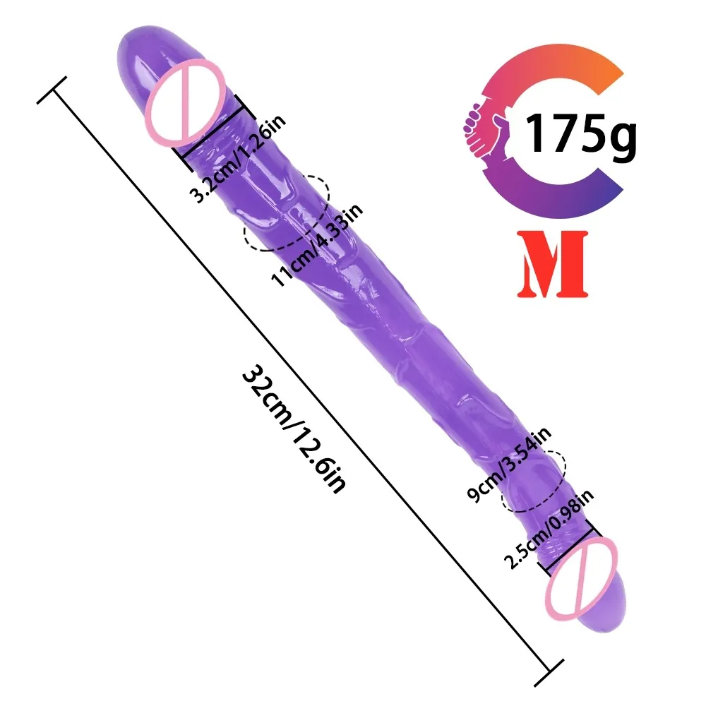 Double head Dildo Long Jelly Realistic Dildo Double Ended Dildo Flexible Big Penis for Women Masturbator Sex Toys for Lesbian Dildos cb5feb1b7314637725a2e7: L black 44CM|L pink 44CM|L purple 44CM|L skin color 44CM|L transparent 44CM|M black 32CM|M pink 32CM|M purple 32CM|M skin color 32CM|M transparent 32CM|S black 23.5CM|S pink 23.5CM|S purple 23.5CM|S skin color 23.5CM|S transparent 23.5CM|XS-mini transparent
