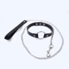Erotic Leather Bondage Strap of Bdsm Restraint Collar with Metal Chain for Men Women Slave Role Play Traction Flirting Sex Toys Sex Games cb5feb1b7314637725a2e7: Sky Blue