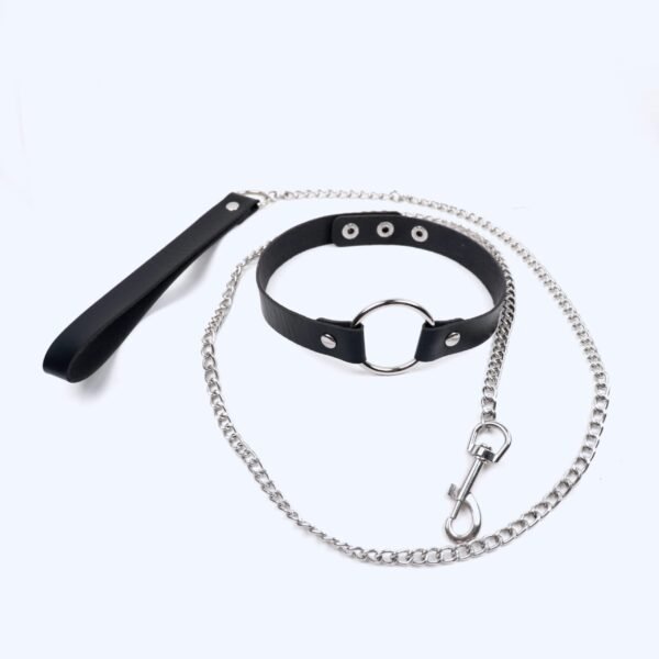 Erotic Leather Bondage Strap of Bdsm Restraint Collar with Metal Chain for Men Women Slave Role Play Traction Flirting Sex Toys Sex Games cb5feb1b7314637725a2e7: Sky Blue