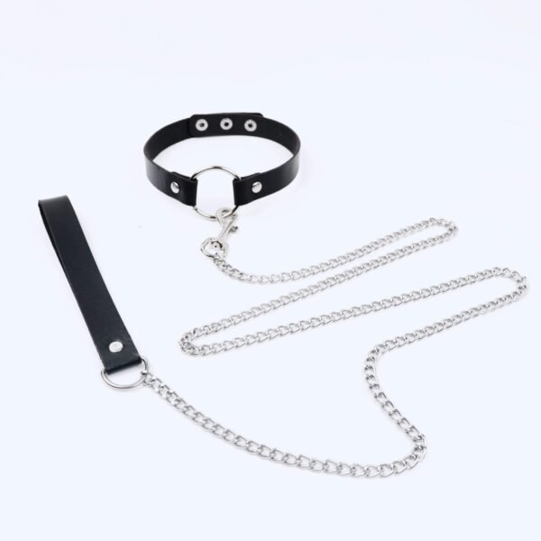 Erotic Leather Bondage Strap of Bdsm Restraint Collar with Metal Chain for Men Women Slave Role Play Traction Flirting Sex Toys Sex Games cb5feb1b7314637725a2e7: Sky Blue
