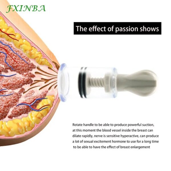 FXINBA 2Pcs Breast Nipple Sucker Clitoris Suction Bdsm Bondage Massager Nipple Vacuum Pump Enlarger Sex Toys for Women Adults Trending Now cb5feb1b7314637725a2e7: size L|size M|size S
