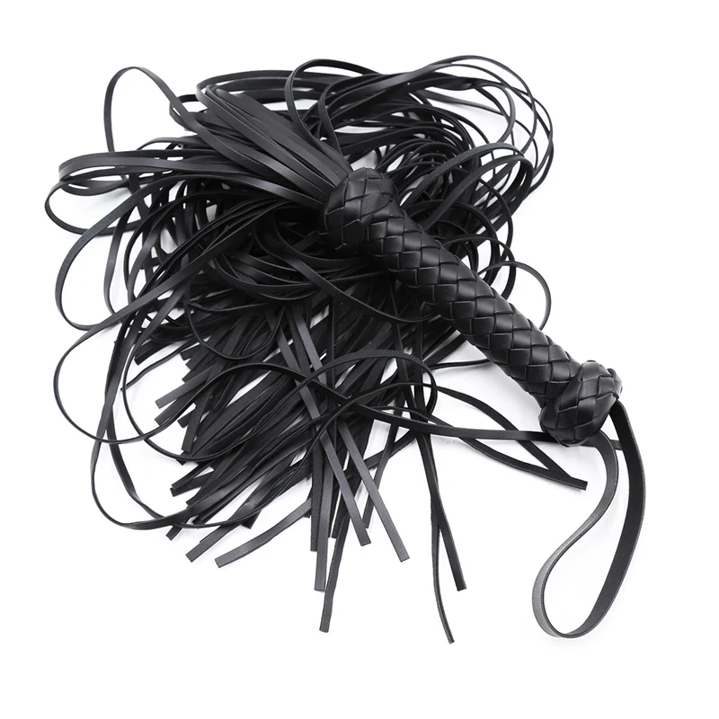 Fetish Black&Red PU Leather Whip Flogger Handle Spanking Paddle Knout Flirt BDSM Adult Game Erotic Sex Toys for Women Couples Sex Toys For Women cb5feb1b7314637725a2e7: Black|Black B|Black Red|Black-A