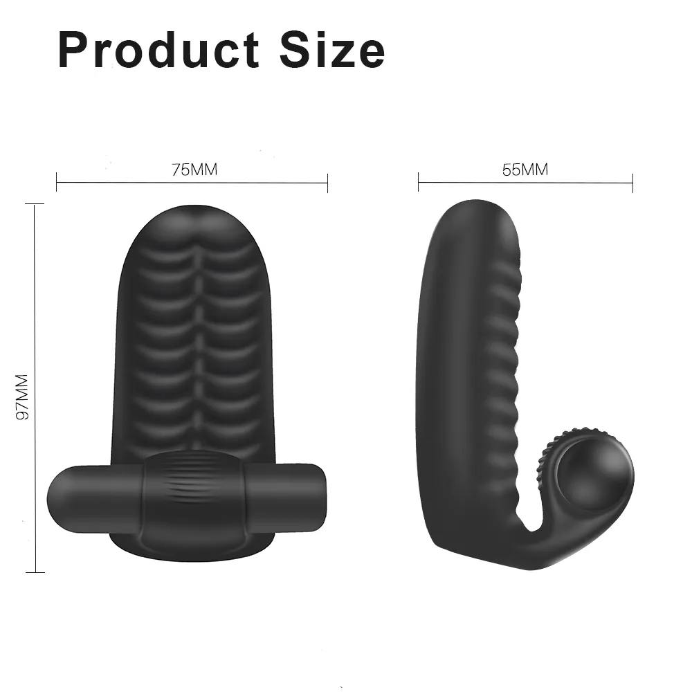 Finger Sleeve Vibrator G Spot Orgasm Massage Clit Stimulate Female Masturbator Vibrator Lesbian Sex Toys For Women Adult Product Sex Toys For Lesbians cb5feb1b7314637725a2e7: A