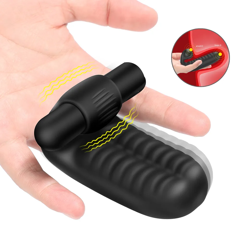 Finger Sleeve Vibrator G Spot Orgasm Massage Clit Stimulate Female Masturbator Vibrator Lesbian Sex Toys For Women Adult Product Sex Toys For Lesbians cb5feb1b7314637725a2e7: A
