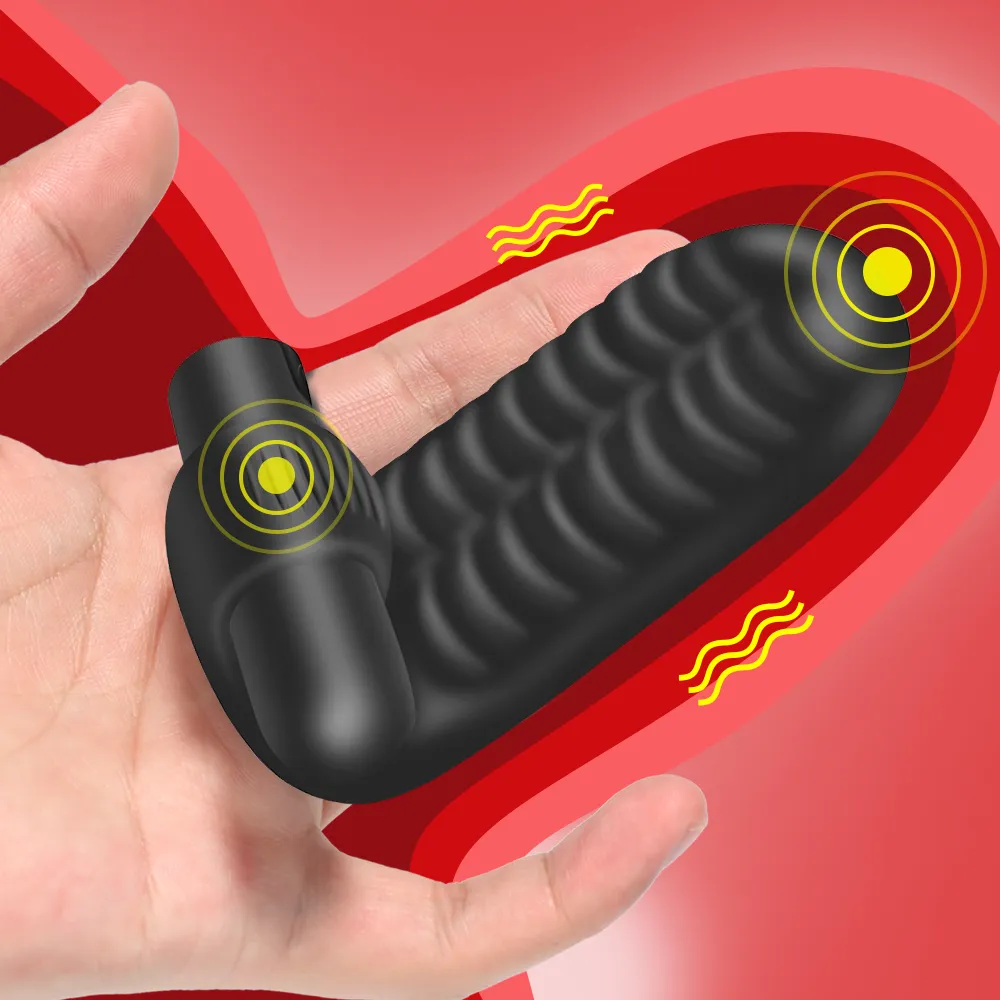 Finger Sleeve Vibrator G Spot Orgasm Massage Clit Stimulate Female Masturbator Vibrator Lesbian Sex Toys For Women Adult Product Sex Toys For Lesbians cb5feb1b7314637725a2e7: A