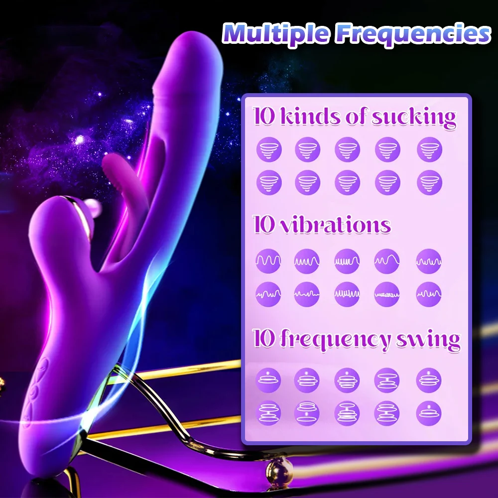 Flapping Dildo Vibrator for Women Clitoris Clit Sucker Stimulation Powerful G Spot Sex Toy Woman Female Rabbit Sucking for Adult Best Sellers cb5feb1b7314637725a2e7: Purple|Red
