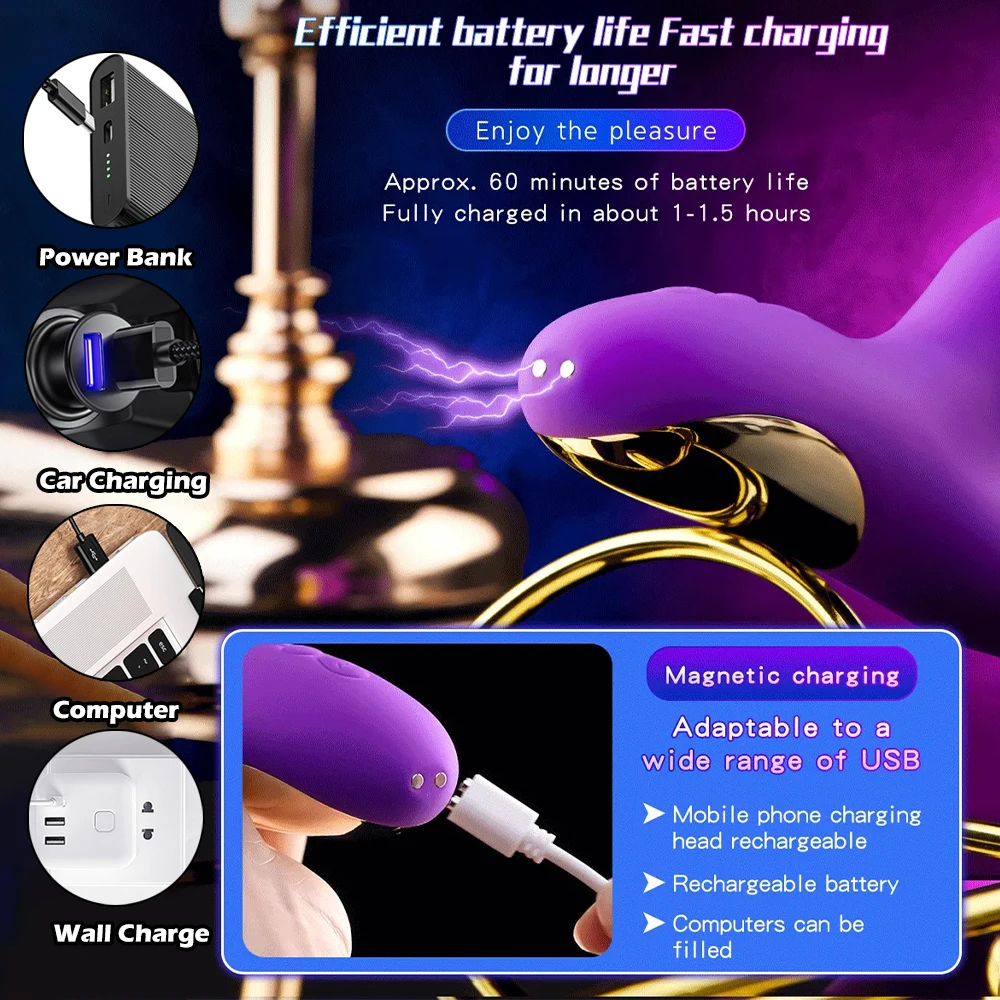 Flapping Dildo Vibrator for Women Clitoris Clit Sucker Stimulation Powerful G Spot Sex Toy Woman Female Rabbit Sucking for Adult Best Sellers cb5feb1b7314637725a2e7: Purple|Red