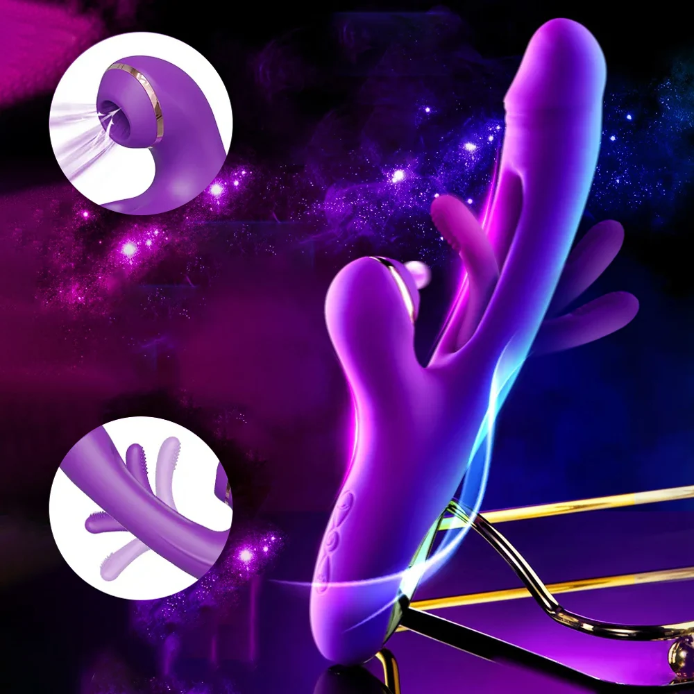 Flapping Dildo Vibrator for Women Clitoris Clit Sucker Stimulation Powerful G Spot Sex Toy Woman Female Rabbit Sucking for Adult Best Sellers cb5feb1b7314637725a2e7: Purple|Red