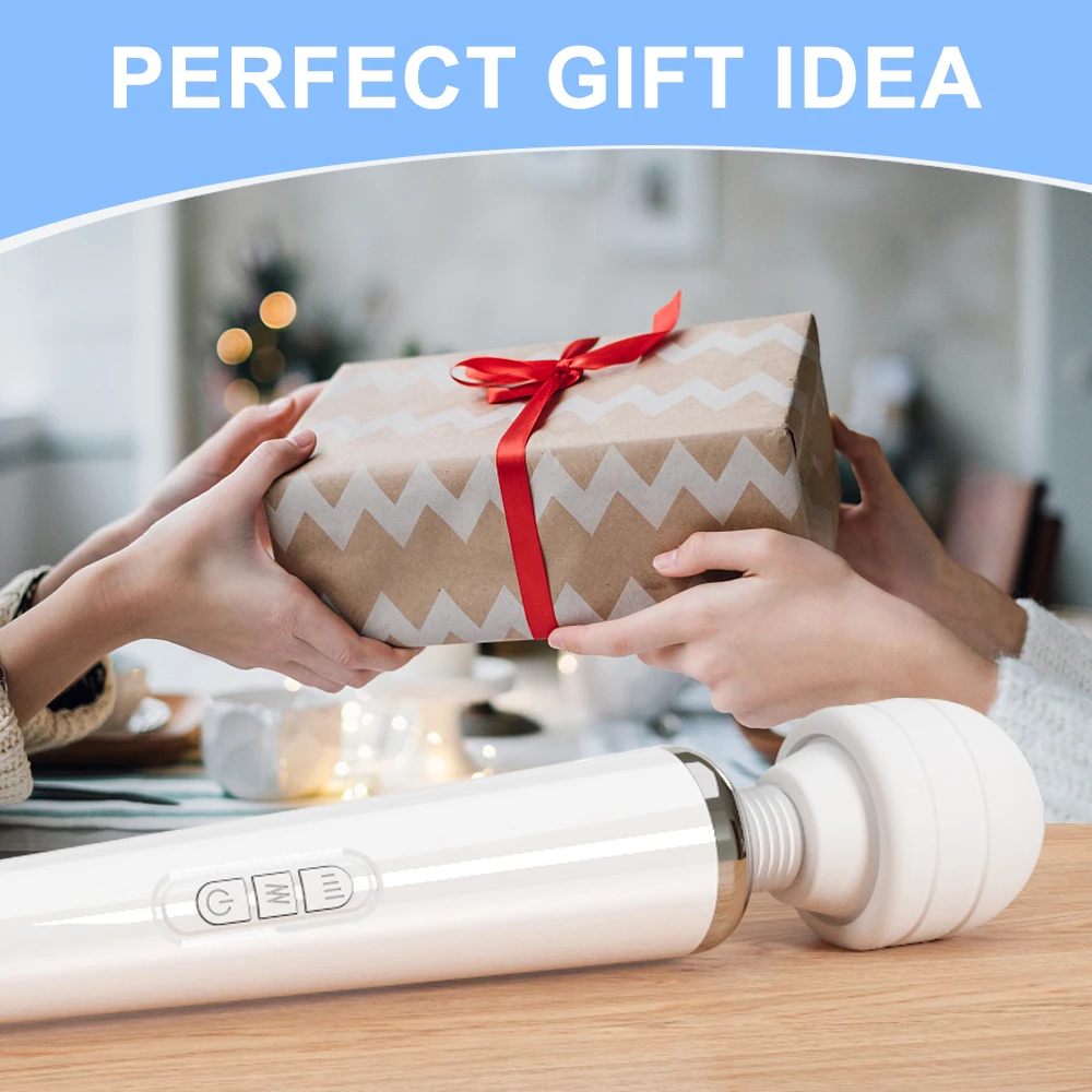 G Spot Massager Vibrators for Women USB Charging Huge Magic Wand Clitoris Vibrators Big AV Sticks for Female Adult 18 Sex Toys Vibrators cb5feb1b7314637725a2e7: no box|With gift Box