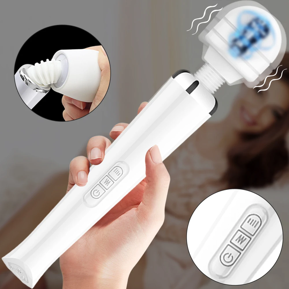 G Spot Massager Vibrators for Women USB Charging Huge Magic Wand Clitoris Vibrators Big AV Sticks for Female Adult 18 Sex Toys Vibrators cb5feb1b7314637725a2e7: no box|With gift Box