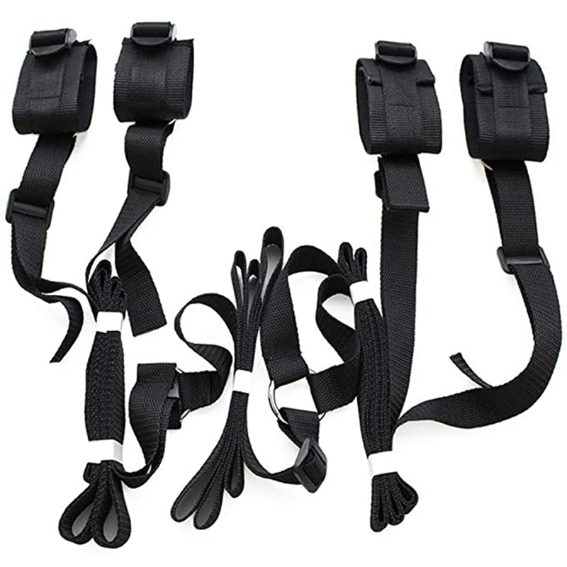 Handcuffs Bondage Set Bed BDSM Bondage Restraint Strap System Adults Wrists & Ankle Cuffs Erotic Sex Toy for Woman Couples Slave Sex Toys For Women cb5feb1b7314637725a2e7: a-black|a-red|b-black|b-red|D|E|F|G Black|G Red|H Black|J