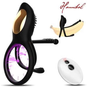 Hannibal Penis Rings Vibrator for Men 10 Speeds Delay Ejaculation Double Cock Ring Clitoral Stimulator Adult Sex Toys for Couple Sex Toys For Couple cb5feb1b7314637725a2e7: Remote Control