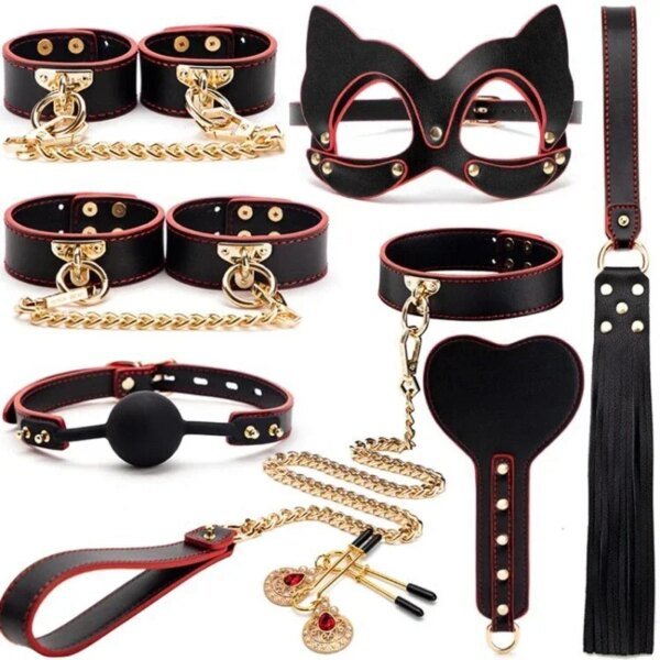High quality BDSM Genuine Leather Bondage Set Fetish Handcuffs Collar Gag Whip Erotic Sex Toys For Women Couples Adult Games Sex Toys For Couple High quality BDSM Genuine Leather Bondage Set Fetish Handcuffs Collar Gag Whip Erotic Sex Toys For Women Couples Adult Games Sex Toys For Couple 1ef722433d607dd9d2b8b7: China