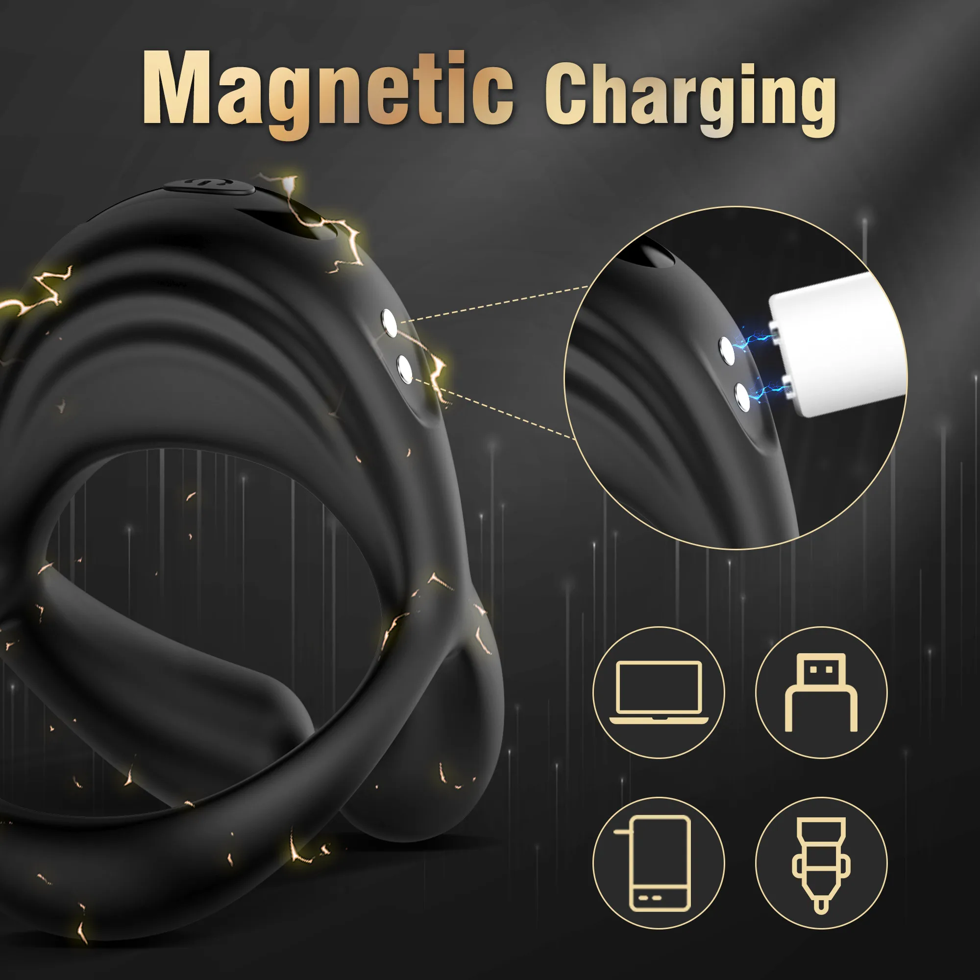 Kushor Vibrating Cock Ring Vibrator Cockring Penis Rings G Spot Clitoral Stimulator Delayed Ejaculation Sex Toys for Couples Vibrators cb5feb1b7314637725a2e7: Black