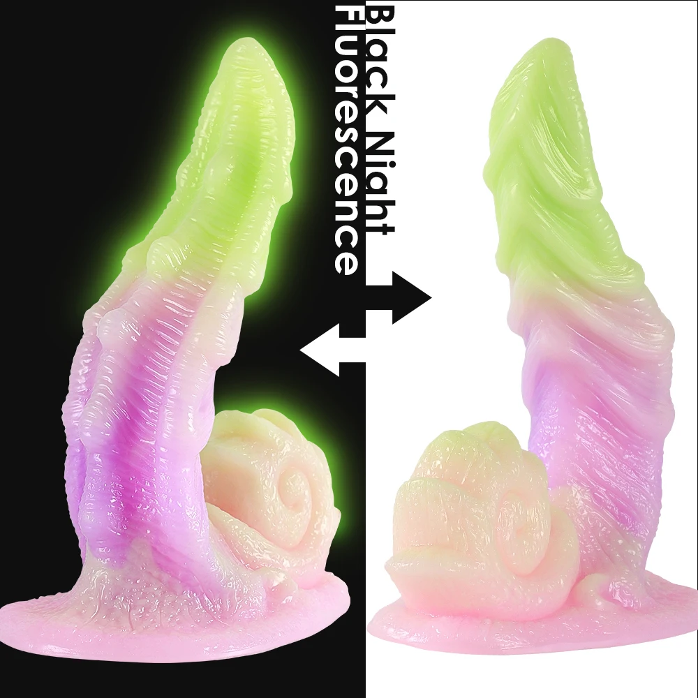 Licklip Night Glowing Dildos Erotic Monster Cock Realistic Soft Penis Strange Species Alien Creature Penis Sex Toys Dildos Dildos cb5feb1b7314637725a2e7: Brown