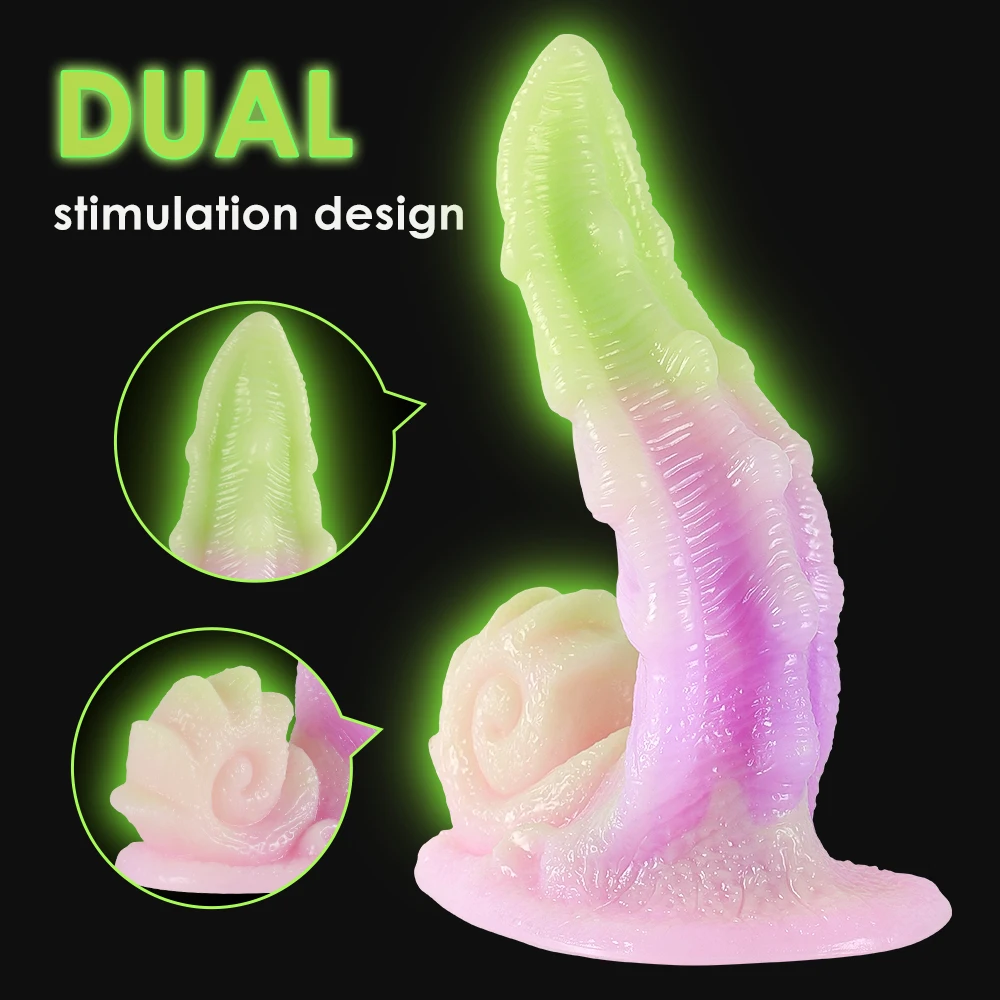 Licklip Night Glowing Dildos Erotic Monster Cock Realistic Soft Penis Strange Species Alien Creature Penis Sex Toys Dildos Dildos cb5feb1b7314637725a2e7: Brown