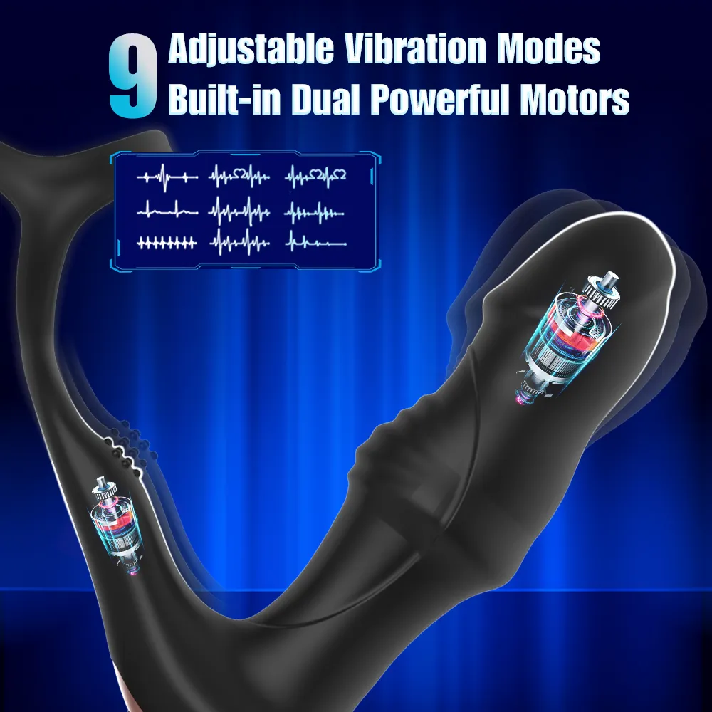 Male Thrusting Prostate Massager Rotating Anal Vibrator Butt Plug Testicle Stimulator Delay Ejaculation Ring Sex Toys For Men Best Sellers 1ef722433d607dd9d2b8b7: China