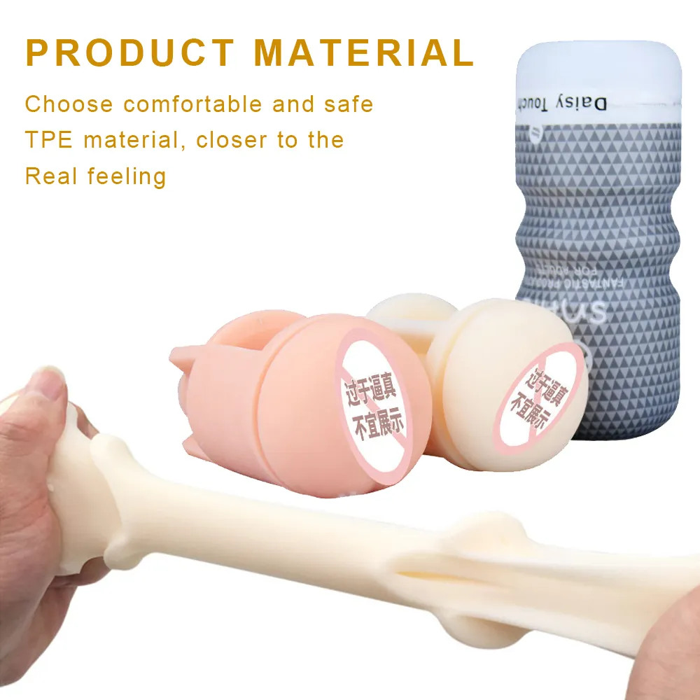 Manual Male Masturbator Penis Enlargement Exerciser Realistic Blowjob Anal Sex Sexy Toy Aldult Pusssy for Men Stimulate Massager Sex Toys For Men cb5feb1b7314637725a2e7: Black with Box|white-with box|yellow-with box