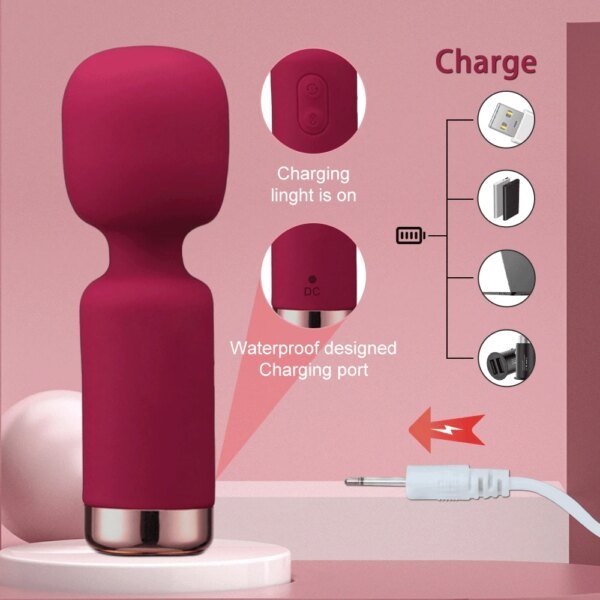 Mini Vibrator with Female Clitoris Stimulator Sex Toys for Womans AV Magic Wand for Adult 18 Masturbator Siliconen Dildo Erotic Vibrators Mini Vibrator with Female Clitoris Stimulator Sex Toys for Womans AV Magic Wand for Adult 18 Masturbator Siliconen Dildo Erotic Vibrators cb5feb1b7314637725a2e7: Black|Purple|Red|Rose Pink