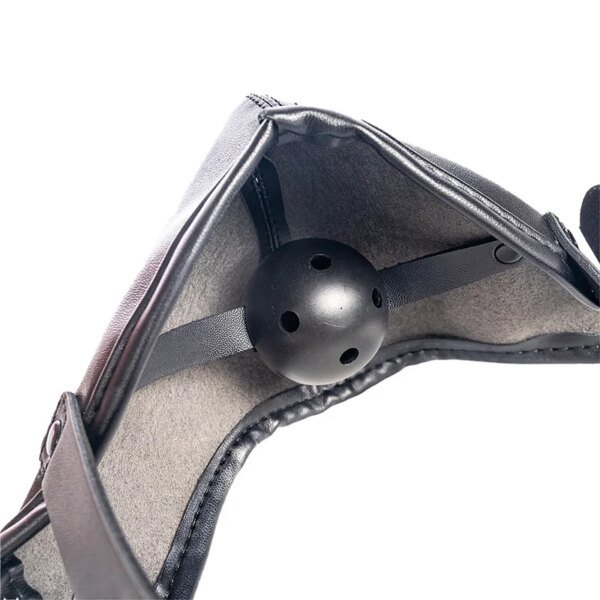New Leather Hood Mask Mouth Plug Ball Gag Bondage Slave Restraints Fetish Sex Toys For Gay Couples Flirting Adult Games Sex Games New Leather Hood Mask Mouth Plug Ball Gag Bondage Slave Restraints Fetish Sex Toys For Gay Couples Flirting Adult Games Sex Games cb5feb1b7314637725a2e7: Black