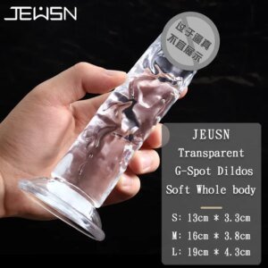 New Realistic Dildos Erotic Jelly Dildo With Super Strong Suction Cup Sex Toys for Woman Men Artificial Penis G-spot Simulation Dildos cb5feb1b7314637725a2e7: L 19cm X 4.3cm|M 16cm X 3.8cm|S 13cm X 3.3cm