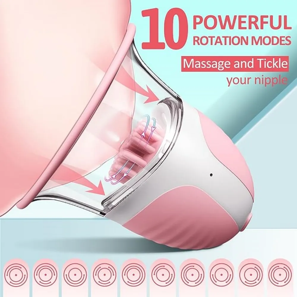 Nipple Toy Clamps,Strong Sucking Stimulator Massager with 10 Vibrator Rotation Modes Rechargeable Sex Toys for Women Couples Sex Toys For Women Nipple Toy Clamps,Strong Sucking Stimulator Massager with 10 Vibrator Rotation Modes Rechargeable Sex Toys for Women Couples Sex Toys For Women Item Type: Breast-fed Sex Toy