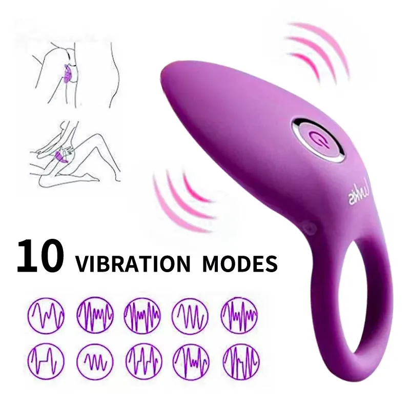 Penis Ring Vibrating Clitoris Stimulator G Spot Sex Toys For Couple Vibro Delay Lick Vagina Orgasm Lock Fine Sleeve Vibrator Vibrators cb5feb1b7314637725a2e7: Black|Black with Box|Purple|Purple with Box