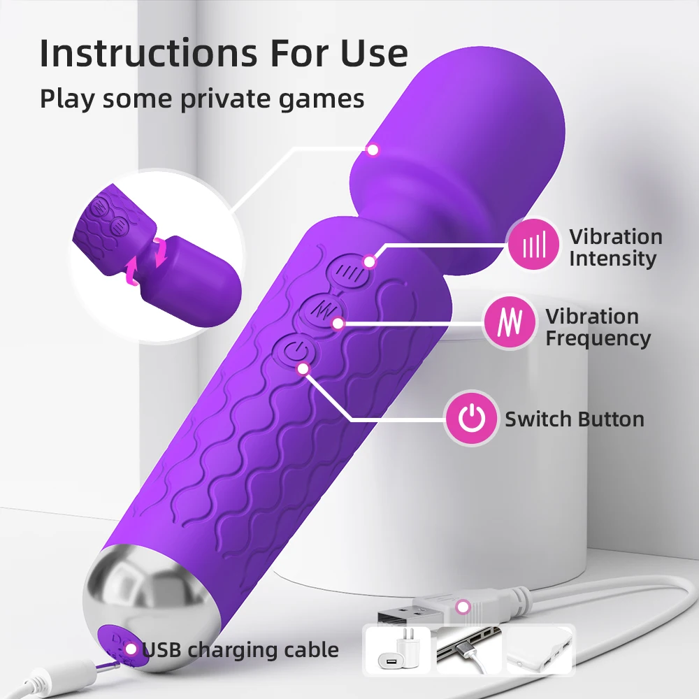 Powerful Clitoris Vibrators USB Recharge AV Vibrator Massager Sexual Wellness Erotic Sex Toys for Women Adult Product G Spot Sex Toys For Couple Powerful Clitoris Vibrators USB Recharge AV Vibrator Massager Sexual Wellness Erotic Sex Toys for Women Adult Product G Spot Sex Toys For Couple 1ef722433d607dd9d2b8b7: China