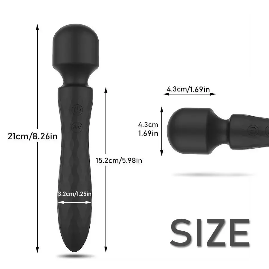 Powerful Dual Motor Vibrator for Woman AV Magic Wand G Spot Massage Clitoris Stimulation, 10 Vibration Modes Adult Sex Toys Vibrators cb5feb1b7314637725a2e7: Black|White