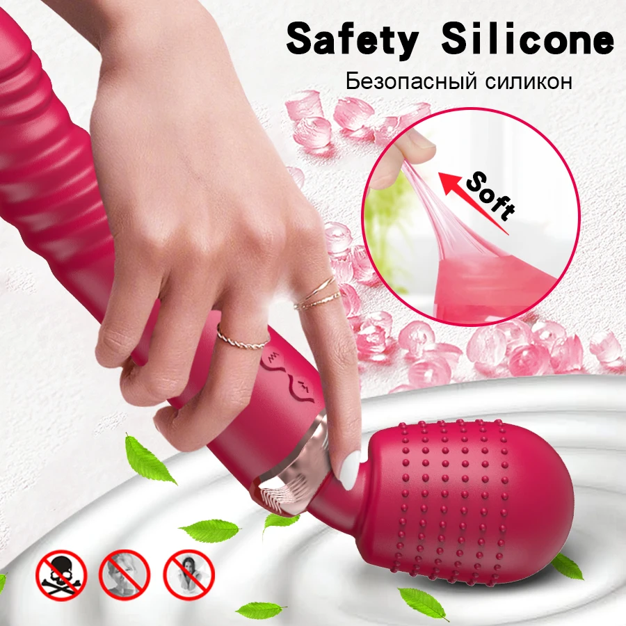 Powerful Thrusting Dildos Vibrator Three motors silicone Telescopic plus vibration large size Wand Massager Sex Toy For Couple Vibrators cb5feb1b7314637725a2e7: One motor|One motor|One motor|Three motors|Three motors|Three motors