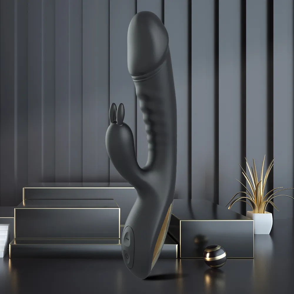 Rabbit Vibrator for Women Powerful G Spot Female Clitoris Stimulator Rechargeable Vibrating Silent Sex Toy Sex Toys For Women cb5feb1b7314637725a2e7: Black|Black with Box|Purple|Purple with Box