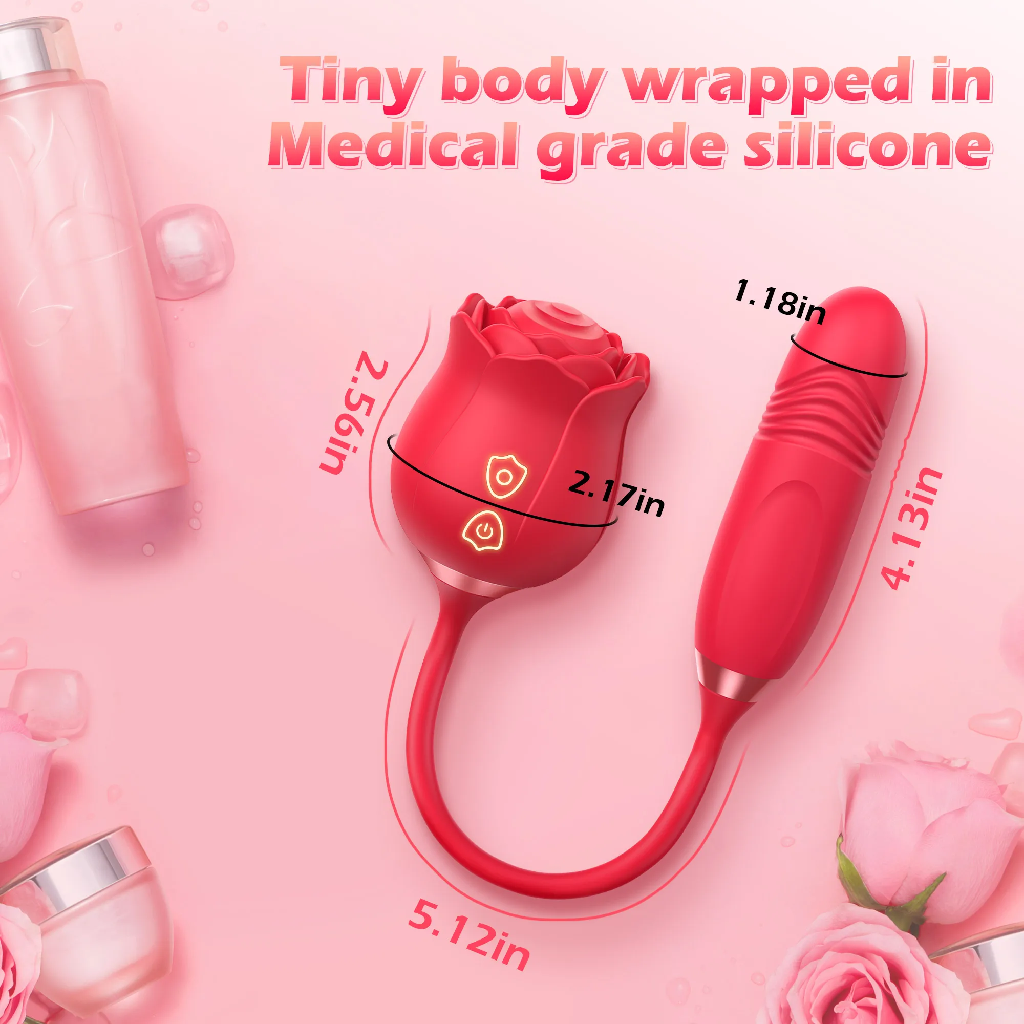 Rose Sucking Vibrator for Women 20 Modes Nipple Sucker Clitoris Stimulator Thrusting Dildo Penis Couple Sex Toys Adults Supplies Vibrators cb5feb1b7314637725a2e7: SEX-0081-KYN|SEX-0082-SSK