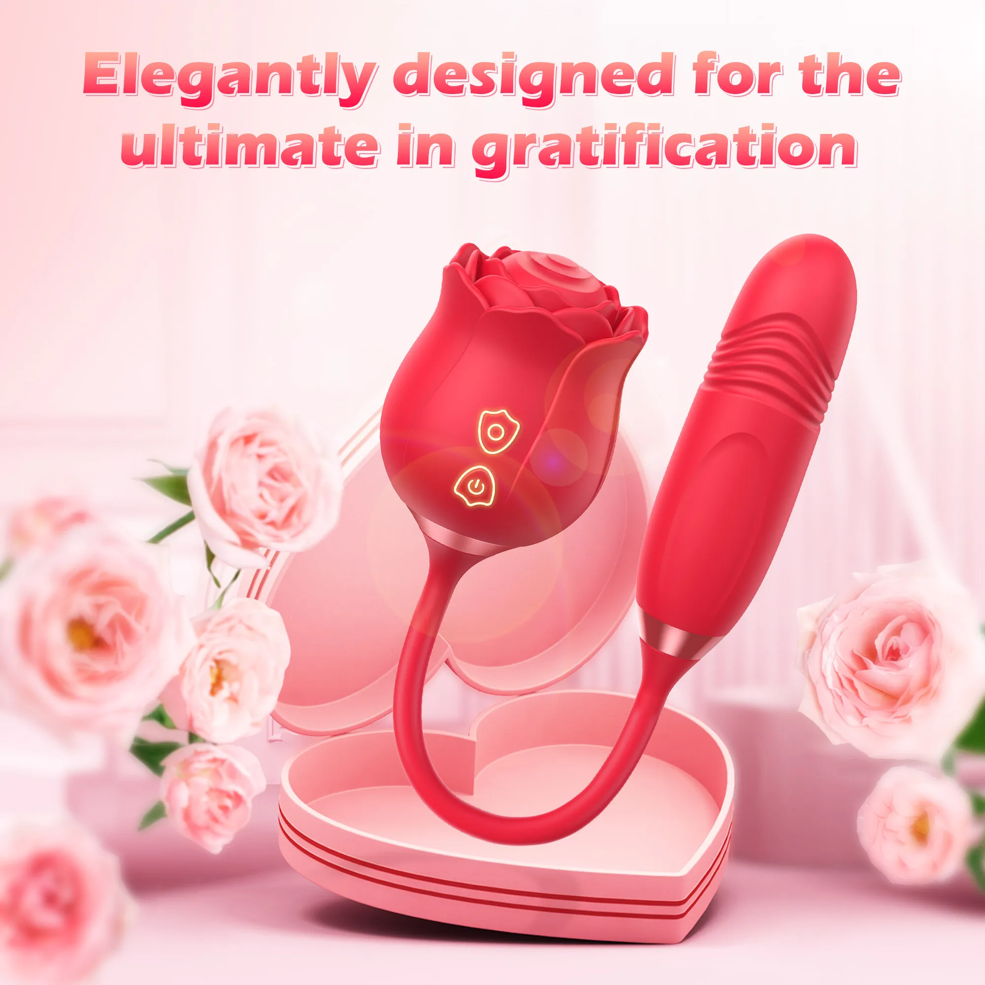 Rose Sucking Vibrator for Women 20 Modes Nipple Sucker Clitoris Stimulator Thrusting Dildo Penis Couple Sex Toys Adults Supplies Vibrators cb5feb1b7314637725a2e7: SEX-0081-KYN|SEX-0082-SSK