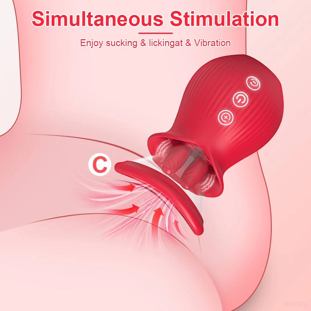 Rose Toy Sucking Vibrator for Women with Tongue Licking 10 Wiggling Modes Clit Sucker Clitoris Stimulator Sex Toys for Couple Sex Toys For Lesbians 1ef722433d607dd9d2b8b7: China