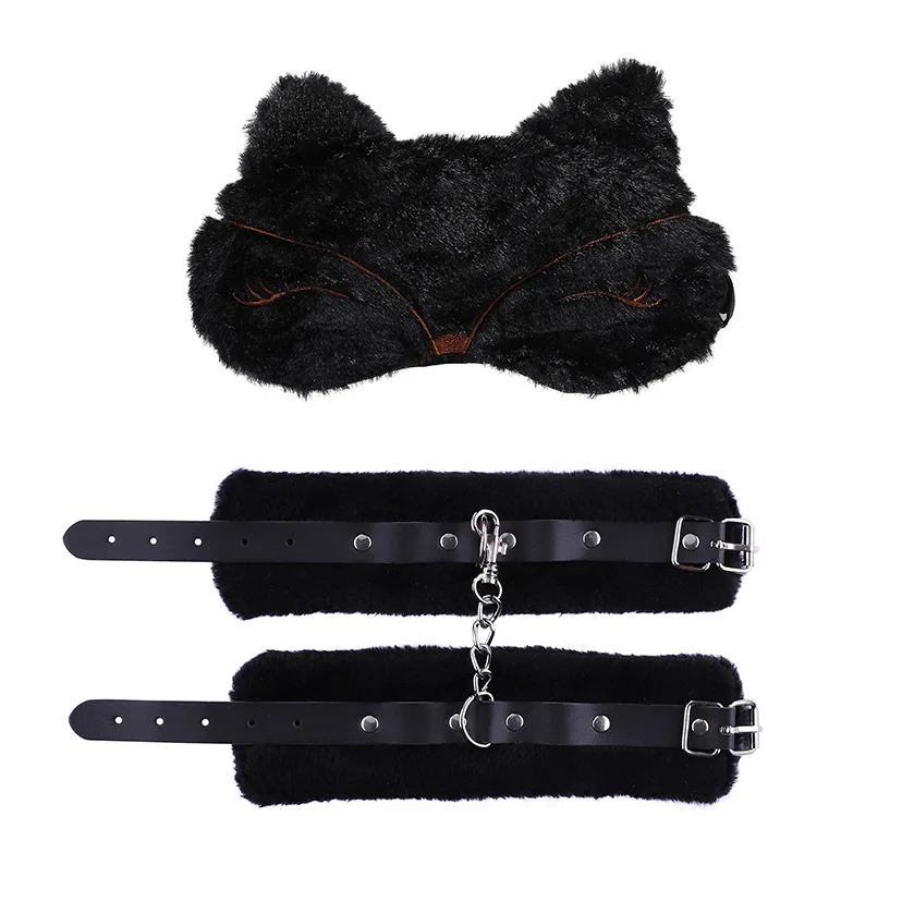 SM Handcuffs Toy Adjustable PU Leather Plush Handcuffs Blindfold Masks Restraints Bondage Sex Toy For Adults Games Accessories Sex Games cb5feb1b7314637725a2e7: Black Blindfold|Black-Handcuffs|Pink Blindfold|Pink handcuffs|Purple handcuffs|Red-Handcuffs