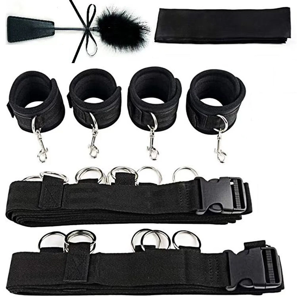 Sexy Leather Bondage Kits Adults Sex Toy Set for Women Men Handcuffs Ankle Cuffs Fetish Slave Collars Adult Bed Games Bondage Gear cb5feb1b7314637725a2e7: SM-2-1-BK|SM-2-1-RD|SM-2-3-BK|SM-2-4-BK|SM-6-01-BK|SM-8-1-BK