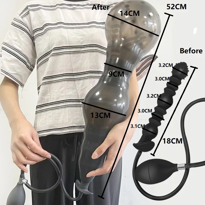 Silicone Inflated Anal Dildo Adult Sex Toys For Women/Man Dilator Prostate Massage Anal Plug No Vibrator Anal Toys Big Butt Plug Dildos cb5feb1b7314637725a2e7: anal douche|biggest 130mm|biggest 140mm|biggest 160mm|biggest 180mm|biggest 85mm